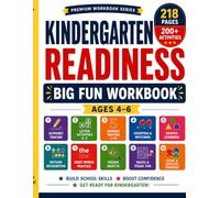 Premium Kindergarten Readiness Big Fun Workbook for Kids Ages 4-6: Alphabet Tracing, Numbers, Counting, Shapes, Sight Words, Mazes, Logic Games, ... Exercises for Preschool & Kindergarten