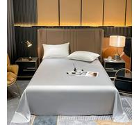Premium King Size Natural Silk Flat Sheet - Luxurious Soft Smooth Bedding 250x270 cm - Elegant Solid Color Home Textile for Ultimate Comfort and Style