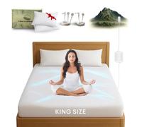 Premium King-Sized Grounding Flat Sheet 108" x 102", King-Sized Grounding Pillowcases - 93% Organic Cotton, 7% Pure Silver Fiber, Earthing Sheet Sleep Support, EMF Reduction, Wellness Naturally