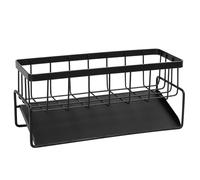 Premium Kitchen Sink Caddy Organiser with Drain Tray, Space-Saving Holder for Sponges, Brushes, Dish Soap & Scrubbers Rustproof Design,Ideal for Tidy Washing Up Stations & Compact Kitchens