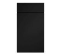 Premium Kitchens Ethos Matt Black Modern Tall Wall Cabinet Door (W)250mm (H)895mm (T)18mm