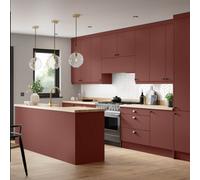 Premium Kitchens Ethos Matt Red Tall Wall Corner Post, (W)59mm (L)895mm