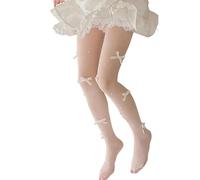 Premium Korean-style White Bow tights inspired by the coquette aesthetic. Designed for elegance, our sheer, stylish tights enhance any outfit with a touch of feminine charm and sophistication.