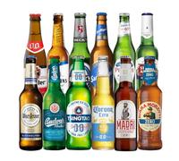 Premium Lager Low/No Alcohol Free Mixed Case Gift Set - 12 Pack | Alcohol-Free & Low ABV World Lager Selection | Perfect Beer Gift for Him or Her by Beerhunter