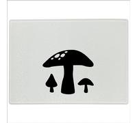 Premium Large 29x39cm Glass Chopping Board Mushroom Trio Design Design Kitchen Worktop Saver Protector…