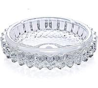 Premium Large Crystal Glass Ashtray Cut Round Cigarette Bar Pub Restaurant Office Smoke Candy Jewellery Tableware Gift
