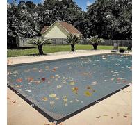 Premium Leaf Net Cover for In-Ground Pools - Ultimate Winter Pool Protection - Heavy-Duty Mesh to Block Leaves - Black 4m x 7m - Durable & Reliable Pool Cover