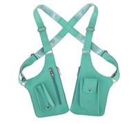 Premium Leather Adjustable Underarm Shoulder Bag for Men, Anti-Theft Hidden Adjustable Strap Holster, Water Resistant Crossbody Pack Men, Women Leather Armor (cyan)