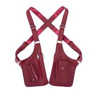 Premium Leather Adjustable Underarm Shoulder Bag for Men, Anti-Theft Hidden Adjustable Strap Holster, Water Resistant Crossbody Pack Men, Women Leather Armor (red)