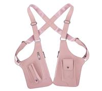 Premium Leather Adjustable Underarm Shoulder Bag for Men, Anti-Theft Hidden Adjustable Strap Holster, Water Resistant Crossbody Pack Men, Women Leather Armor (pink)