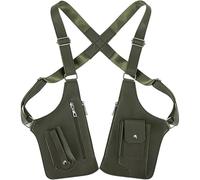 Premium Leather Adjustable Underarm Shoulder Bag for Men, Anti-Theft Hidden Adjustable Strap Holster, Water Resistant Crossbody Pack Men, Women Leather Armor (green)