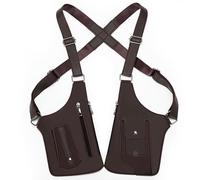 Premium Leather Adjustable Underarm Shoulder Bag for Men, Anti-Theft Hidden Adjustable Strap Holster, Water Resistant Crossbody Pack Men, Women Leather Armor (brown)