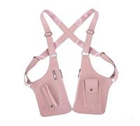 Premium Leather Adjustable Underarm Shoulder Bag for Men,Underarm Shoulder Bag,Multi-pocket Anti-Theft Double Bag(Pink)