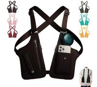 Premium Leather Adjustable Underarm Shoulder Bag for Men & Women, Leather Underarm Shoulder Bag Men, Armpit Vest Bag Anti Theft Hidden Storage, Travel Accessory(Brown)