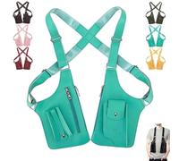 Premium Leather Adjustable Underarm Shoulder Bag for Men & Women, Leather Underarm Shoulder Bag Men, Armpit Vest Bag Anti Theft Hidden Storage, Travel Accessory(Blue)