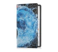 Premium Leather Car Registration and Insurance Card Holder Men Women Essential Wallet Case for ID, Driver's License, Key Contact Information Cards Water Yin and Yang Tai Chi