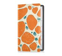 Premium Leather Car Registration & Insurance Card Holder Men Women Glove Box Organize for ID, Driver's License, Key Contact Information Cards Snake Skin Print Style Coral