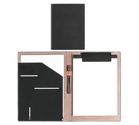 Premium Leather Conference Folder Set PU File with Pen & Magnet Closure Ideal for Contract Signing - 2-Pack in Black & Multicolor