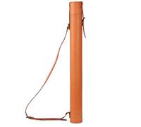 Premium Leather Document Tube - Waterproof Blueprint Storage for Artwork, Prints, Maps, Posters, Fishing Rods & Golf Clubs with Strap