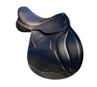 Premium Leather English Jumping Saddle - Close Contact Design for Hunters & Jumpers - Handcrafted Durable All-Purpose Equestrian Tack ST-065 (18" Seat)