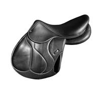 Premium Leather English Jumping Saddle - Close Contact Design for Hunters & Jumpers - Handcrafted Durable All-Purpose Equestrian Tack ST-064 (13" Seat)