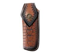 Premium Leather Folding Knives Sheath Reinforced Stitching Wear Resistant Belt Loop Protective Sleeve for Gear Protective Cutter Sheath with Belt Loop