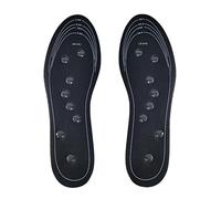 Premium Leather Magnetic Insole - Massage Breathable Orthopaedic Insole for Men and Women, Relieves Foot Pain, Provides Acupressure Support (S(4.5~7.0),Black)