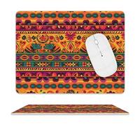 Premium Leather Mouse Pad Mexican Genre Boho Printed with Non-Slip Base for Office Gaming, Waterproof 11.8"x9.8"
