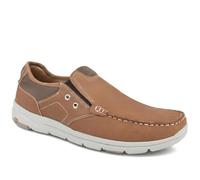 Premium Leather Slip On Shoes - Tan Size 6