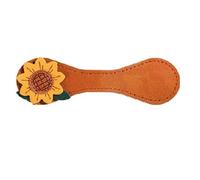 Premium Leather Sunflowers Bookmarks Smoother Edges Fine Craftsmanship Page Holder Ideal for Novels Textbooks Magazines Leather Bookmarks