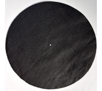 Premium Leather Turntable Slipmat - 11.5" Full-Grain Cowhide Platter Mat | Anti-Static | Dual-Sided Grain & Suede | Fits Audio-Technica, Pro-Ject, Rega & More (Black)