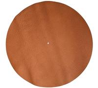 Premium Leather Turntable Slipmat - 11.5" Full-Grain Cowhide Platter Mat | Anti-Static | Dual-Sided Grain & Suede | Fits Audio-Technica, Pro-Ject, Rega & More (Tan)