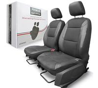 Premium Leatherette Car Seat Covers with Air-Mesh & Memory Foam - Universal Front Seat Protector, Airbag Compatible, Breathable Comfort, Protects Seats - Driver & Passenger with Headrest Covers
