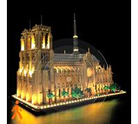 Premium LED Light Kit Compatible with Lego 21061 Notre-Dame de Paris - Warm Glow Lighting for Architecture Cathedral Display (Lights Only, No Model)- Sensor Version