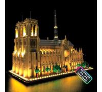 Premium LED Light Kit Compatible with Lego 21061 Notre-Dame de Paris - Warm Glow Lighting for Architecture Cathedral Display (Lights Only, No Model)- RC Version