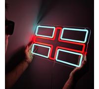 Premium LED Neon Sign - Iconic St George’s Cross Designs - Dimmable Wall Decor for Home, Bar, Man Cave & Games Room - Vibrant Night Light