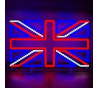 Premium LED Neon Sign - Iconic Union Jack & St George’s Cross Designs - Dimmable Wall Decor for Home, Bar, Man Cave & Games Room - Vibrant Night Light