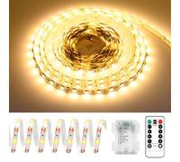 Premium LED Strip Light, 300 cm, 8 Modes, Self-Adhesive, Remote Control, Cuttable, Battery Operated