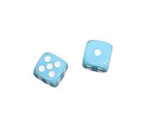 Premium Light Blue Gaming Dice, 16mm D6 Opaque Dice with White Dots for Tabletop Games,