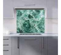 Premium Light Green Quartz Effect Kitchen Splashback 6mm Toughened Glass Kitchen Splashback - Heat Resistant Splashback for Kitchens, Perfect for Cookers and Hobs, Polished Edges