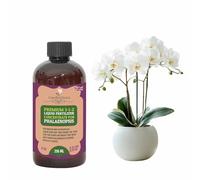 Premium Liquid PHALAENOPSIS Orchid Plant Fertilizer - 3-1-2 Concentrate for Indoor Plants and Flowers by GardenNova | Organic Plant Food for Orchid Plants - 8oz
