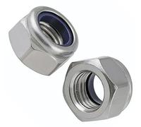 Premium Locking Nuts Nylon insert Lock Nut Steel Nyloc DIN 985 Pack of: 10 Thread Diameter - M5 (5mm) Pitch - 0.8mm