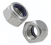 Premium Locking Nuts Nylon insert Lock Nut Steel Nyloc DIN 985 Pack of: 100 Thread Diameter - M10 (10mm) Pitch - 1.5mm