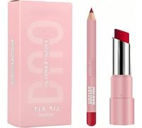 Premium Long Lasting Waterproof Red Lip Liner & Lipstick Set for Women - 2-in-1 Matte Lip Kit with Smudge-Proof Formula, Perfect for Date Night & Parties (Vintage Red)