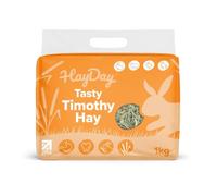 Premium, Long Stem Timothy Feeding Hay for Rabbits, Guinea Pigs & Small Pets - Tasty Timothy Hay 1kg - Naturally Coarse for Digestion & Dental Health, Dust Extracted for Small Animals