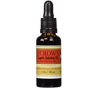 PREMIUM Lugol's Solution 30ml • True 15% Max Strenght Formula (5% Iodine + 10% Potassium Iodide) • J.CROW'S® Non-Radioactive Pharmaceutical Grade • 600 Liquid Drops • Bottle with Dropper • Thyroid Support Supplement & Wounds Antibacterial for Skin Healing