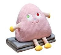 Premium Lumbar Pillow with Hidden Washable Blanket Hand Warmer Design for Adults Ergonomic Pillow