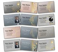 Premium Luxury Printed Business Cards. Many Geometric and Classic Designs. Personalise Your own Business Cards Instantly - Many Templates - 350gsm Silk Board. Professional Design Service