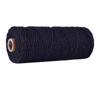 Premium Macrame Rope, 2/3/4/5mm 100M(109Yards) Macrame Cord Thick Natural Cotton Cord Yarn Macrame Rope, Twisted Soft Cotton Cord, Satin Nylon Trim Cord and Rattail Silk Cord (3mm, Black)