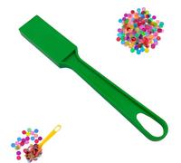 Premium Magnetic Bingo Wand Set - 100 Pcs 19mm Precision Metal Ring Chips,Strong Magnet Sweep for Bingo Cards, Loteria,Classroom Math Counters,Reinforced Durable Design for All Ages (Green)